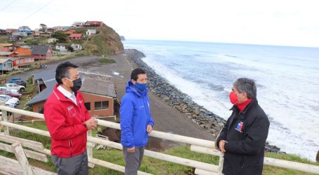 MOP entrega obras de enrocado que protege borde costero de Boca Budi en Saavedra